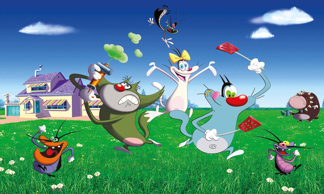 header image for Oggy and the Cockroaches