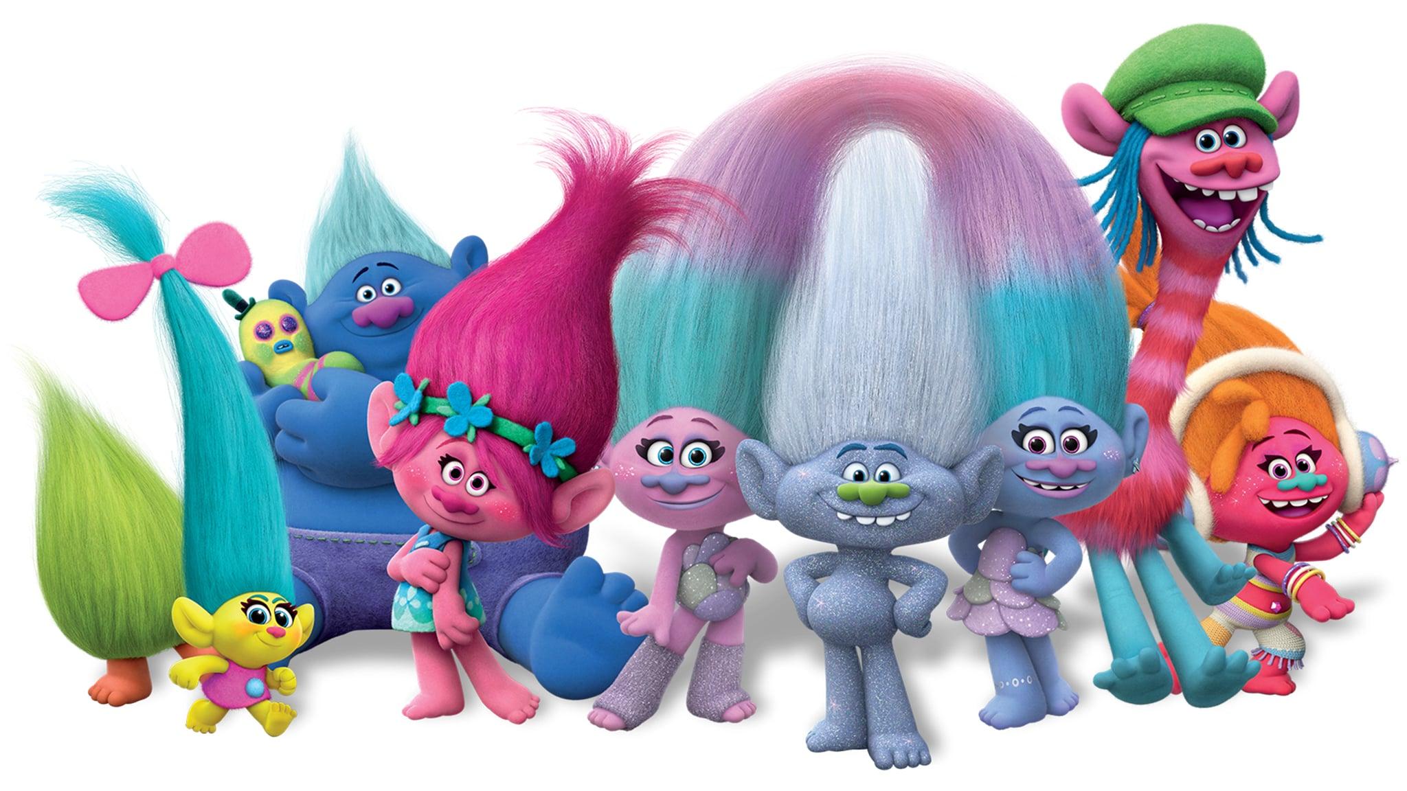 Trolls World Tour – Poppy Plüschtier 45 Cm, Mit Regenbogenkleid – Weich, Kuschelig, Perfekt Für Kleine Trolls-Fans