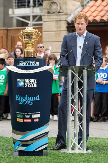 Prince Harry Launches The Rugby World Cup Trophy Tour