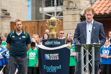 Prince Harry Launches The Rugby World Cup Trophy Tour