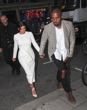 Kim Kardashian and Kanye West in London