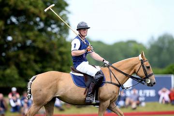 Prince George of Cambridge with Catherine, Duchess of Cambridge at the Gigaset Charity Polo Match at Beaufort Polo Club