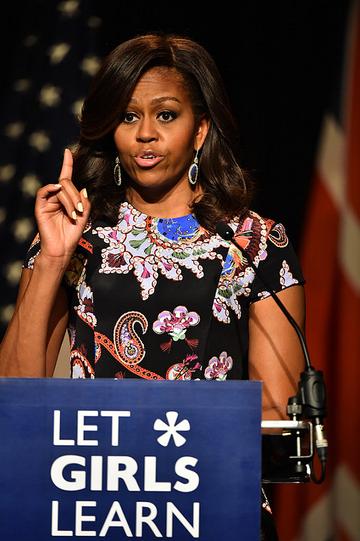 Michelle Obama in London promoting her 'Let Girls Learn' Initiative