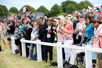 Prince George of Cambridge with Catherine, Duchess of Cambridge at the Gigaset Charity Polo Match at Beaufort Polo Club