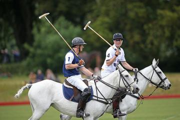 Prince George of Cambridge with Catherine, Duchess of Cambridge at the Gigaset Charity Polo Match at Beaufort Polo Club