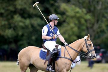 Prince George of Cambridge with Catherine, Duchess of Cambridge at the Gigaset Charity Polo Match at Beaufort Polo Club