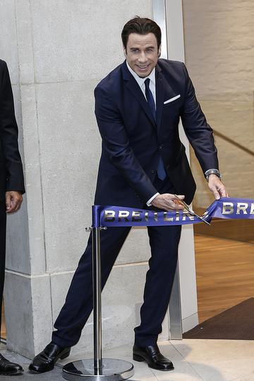 David Beckham and John Travolta at Breitling store launch