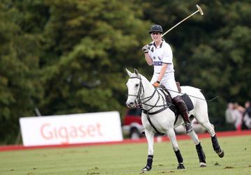 Prince George of Cambridge with Catherine, Duchess of Cambridge at the Gigaset Charity Polo Match at Beaufort Polo Club