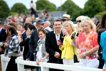 Prince George of Cambridge with Catherine, Duchess of Cambridge at the Gigaset Charity Polo Match at Beaufort Polo Club