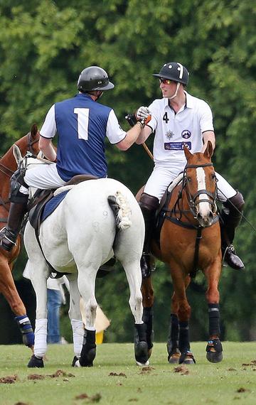 Prince George of Cambridge with Catherine, Duchess of Cambridge at the Gigaset Charity Polo Match at Beaufort Polo Club