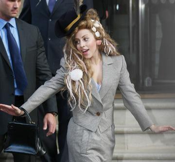 Lady Gaga leaving her hotel in Central London