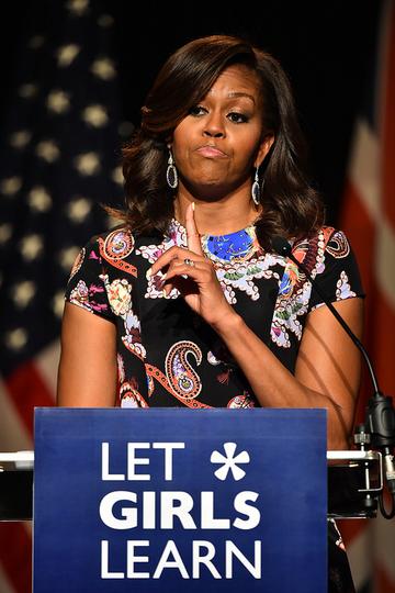 Michelle Obama in London promoting her 'Let Girls Learn' Initiative