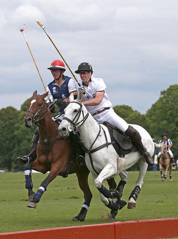 Prince George of Cambridge with Catherine, Duchess of Cambridge at the Gigaset Charity Polo Match at Beaufort Polo Club