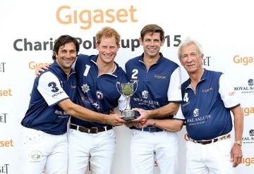 Prince George of Cambridge with Catherine, Duchess of Cambridge at the Gigaset Charity Polo Match at Beaufort Polo Club