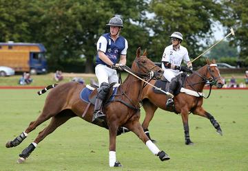 Prince George of Cambridge with Catherine, Duchess of Cambridge at the Gigaset Charity Polo Match at Beaufort Polo Club