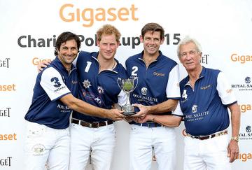 Prince George of Cambridge with Catherine, Duchess of Cambridge at the Gigaset Charity Polo Match at Beaufort Polo Club