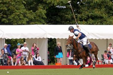 Prince George of Cambridge with Catherine, Duchess of Cambridge at the Gigaset Charity Polo Match at Beaufort Polo Club