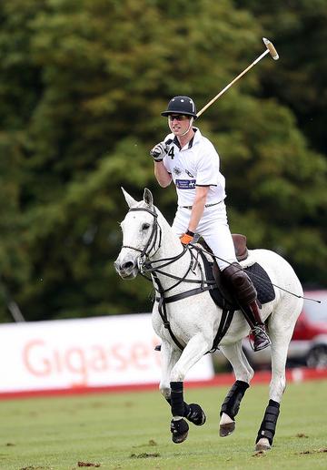 Prince George of Cambridge with Catherine, Duchess of Cambridge at the Gigaset Charity Polo Match at Beaufort Polo Club