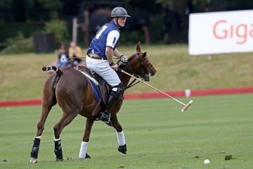 Prince George of Cambridge with Catherine, Duchess of Cambridge at the Gigaset Charity Polo Match at Beaufort Polo Club