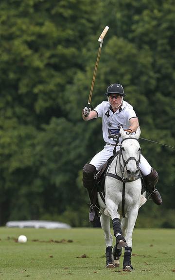 Prince George of Cambridge with Catherine, Duchess of Cambridge at the Gigaset Charity Polo Match at Beaufort Polo Club