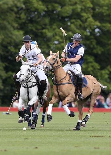 Prince George of Cambridge with Catherine, Duchess of Cambridge at the Gigaset Charity Polo Match at Beaufort Polo Club