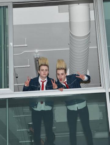 Jedward at Rehearsal for Westlife Concert