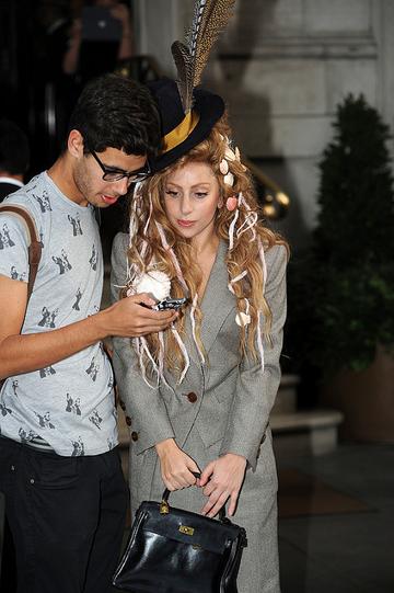Lady Gaga leaving her hotel in Central London
