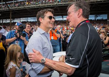 Celebs attend the Indy 500