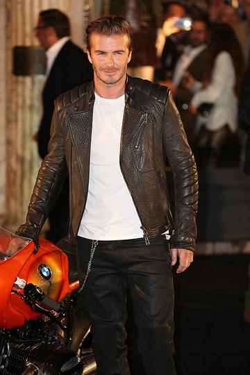 David Beckham at the Belstaff House &amp; Celebrity Motobike Parade