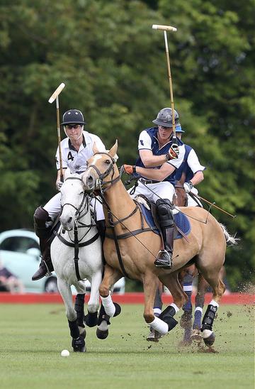 Prince George of Cambridge with Catherine, Duchess of Cambridge at the Gigaset Charity Polo Match at Beaufort Polo Club