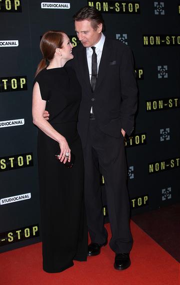 Non-Stop Paris premiere with Liam Neeson, Michelle Dockery &amp; Julianne Moore