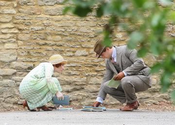 Downton Abbey cast filmshoot