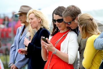Prince George of Cambridge with Catherine, Duchess of Cambridge at the Gigaset Charity Polo Match at Beaufort Polo Club