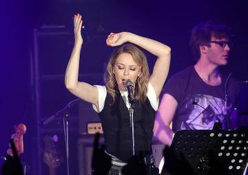 Kylie Minogue performs on stage