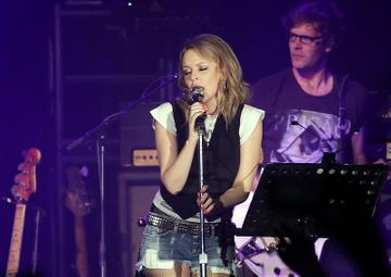 Kylie Minogue performs on stage