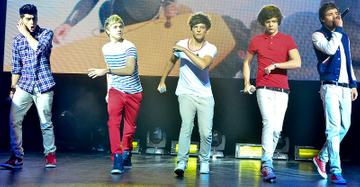 One Direction performing
