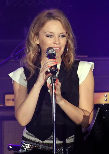 Kylie Minogue performs on stage