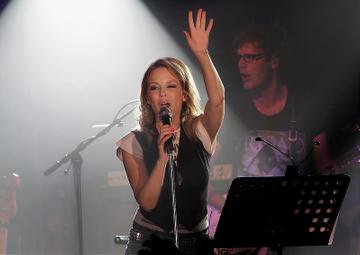 Kylie Minogue performs on stage