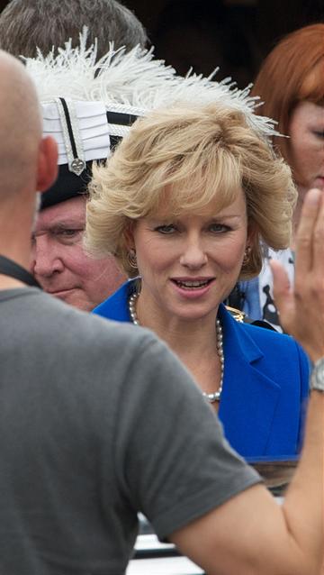 Naomi Watts on the set of 'Diana'