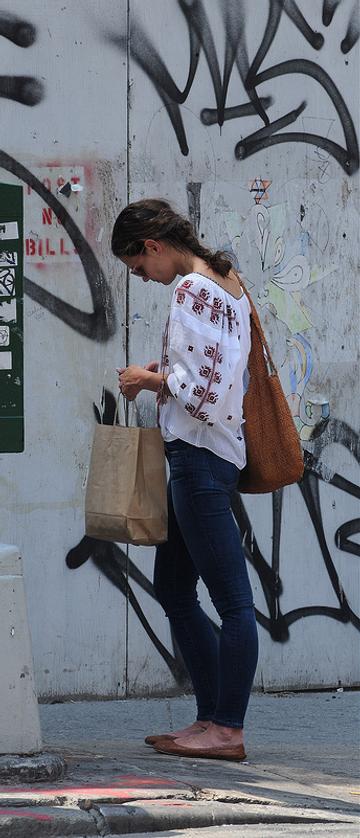 Katie Holmes strolling around