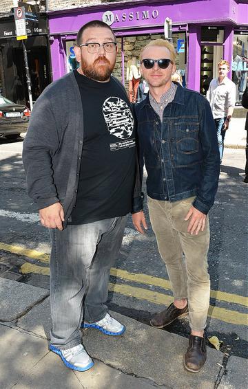 Nick Frost and Simon Pegg out in Dublin