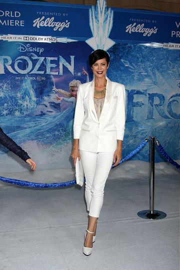 Kristen Bell at the Frozen World Premiere with Demi Lovato, Melissa Joan Hart &amp; friends