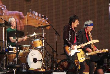 The Rolling Stones performing at their final concert of their tour