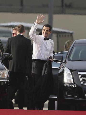 Celebs arriving at the Golden Globes 2014