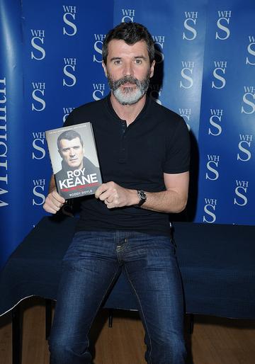 Roy Keane signs copies of his book in Manchester