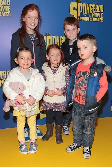 Irish Premiere of The SpongeBob Movie: Sponge Out Of Water at Odeon Point Village