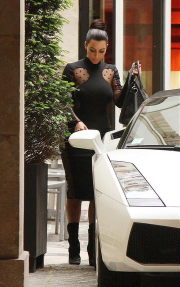 Kim Kardashian wears a revealing dress
