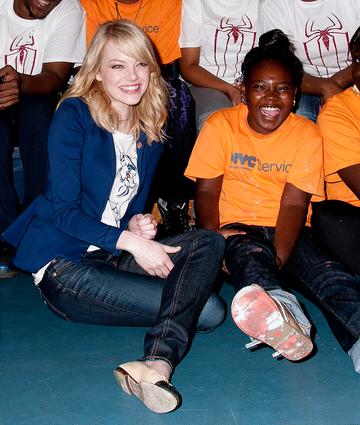 Cast of The Amazing Spider-Man at the 'Be Amazing' Stand Up Volunteer Initiative