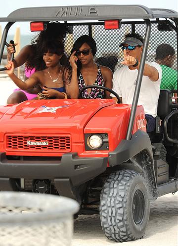 Alexandra Burke hitches a ride