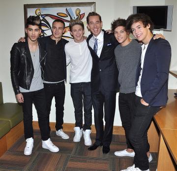 One Direction, Virginia Macari and David Norris at The Late Late Show